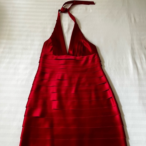 Red Satin Dress - Picture 2 of 5